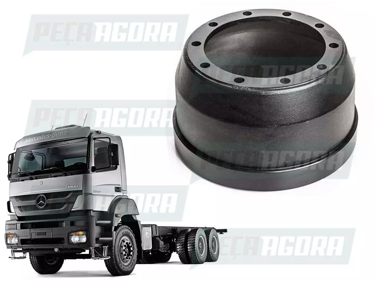 TAMBOR DE FREIO TRASEIRO FRUMM MB AXOR 2831 3340 3344 4140 4144 O370 O371 (30542