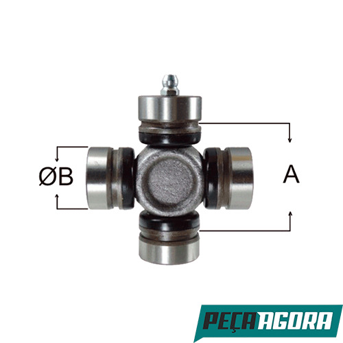 CRUZETA CARDAN A 40,00 B 25,00 TOYOTA HILUX EIXO DIANTEIRO (L801168)