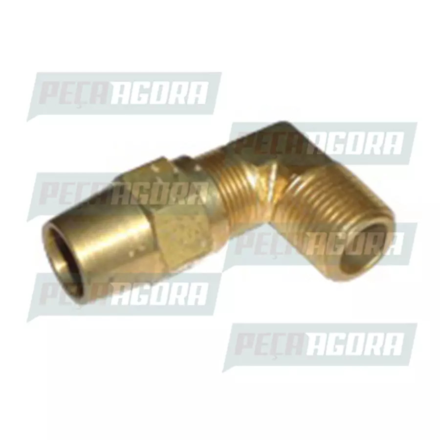 COTOVELO 90 GRAUS DO COMPRESSOR DE AR AO MOTOR FORD CARGO 1422 1622 1722 2322 (T