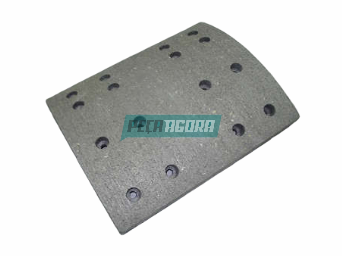 LONA FREIO TRASEIRA 3º EIXO MB 709 710 712 812 814 914 1114 - USA REBITE 6X12 (