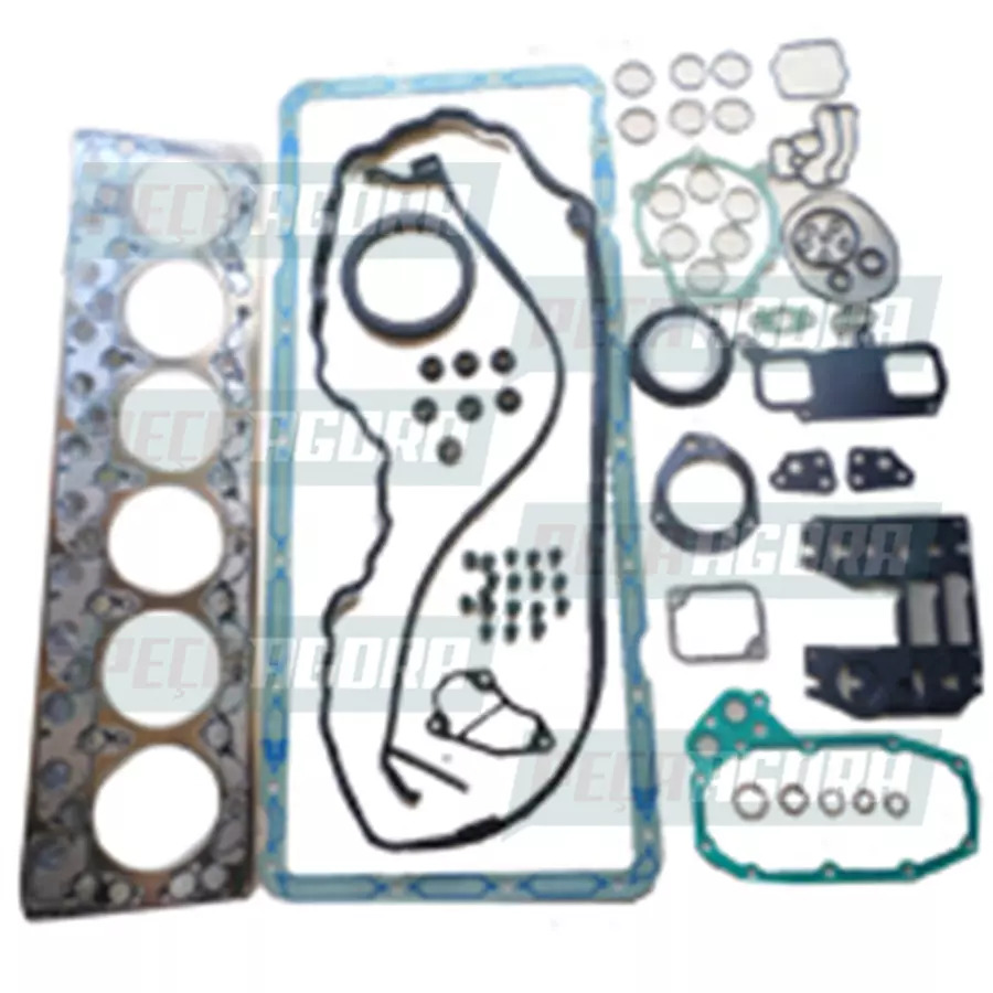 JOGO JUNTA COMPLETO MOTOR CABECOTE 102MM MBB OM906 SEM RETENTORES TAMPA PLASTICA