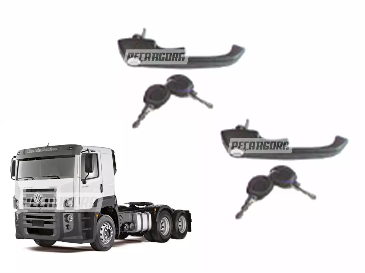 PAR MACANETA EXTERNA PORTA PRETA VW CONSTELLATION WORKER DELIVERY (P.2VC837205F)