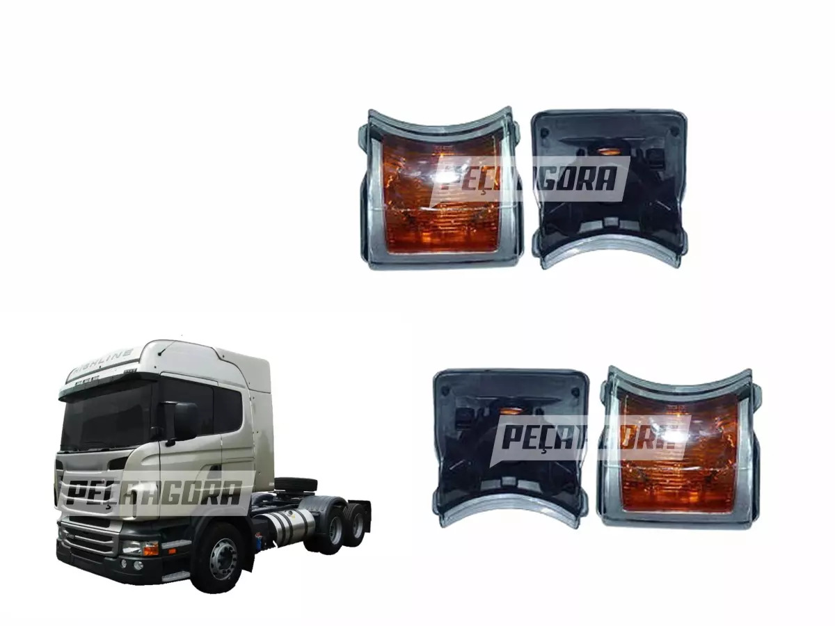 PAR LANTERNA SETA COM LAMPADA PARA SCANIA SERIE 5 DIREITO ESQUERDO (P.1747981)
