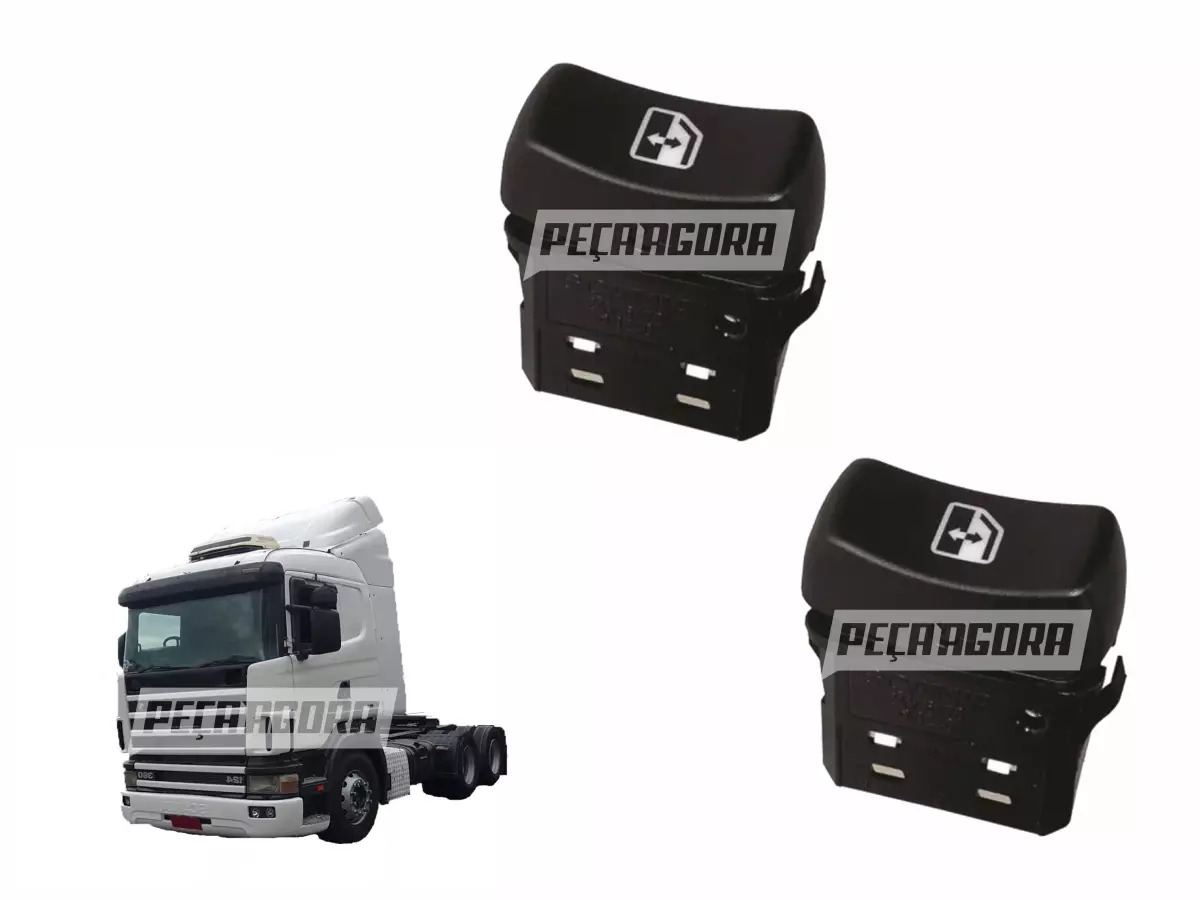 INTERRUPTOR ELEVADOR VIDRO PARA SCANIA CAMINHOES P/G/R/T - 6340 / 380 / 420 / 47