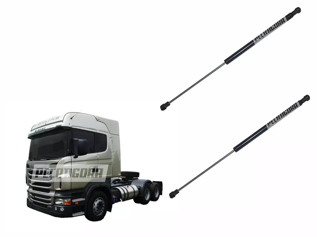 PAR AMORTECEDOR TAMPA BAGAGEIRO LATERAL PARA SCANIA SERIE 4 5  (P.1761668)