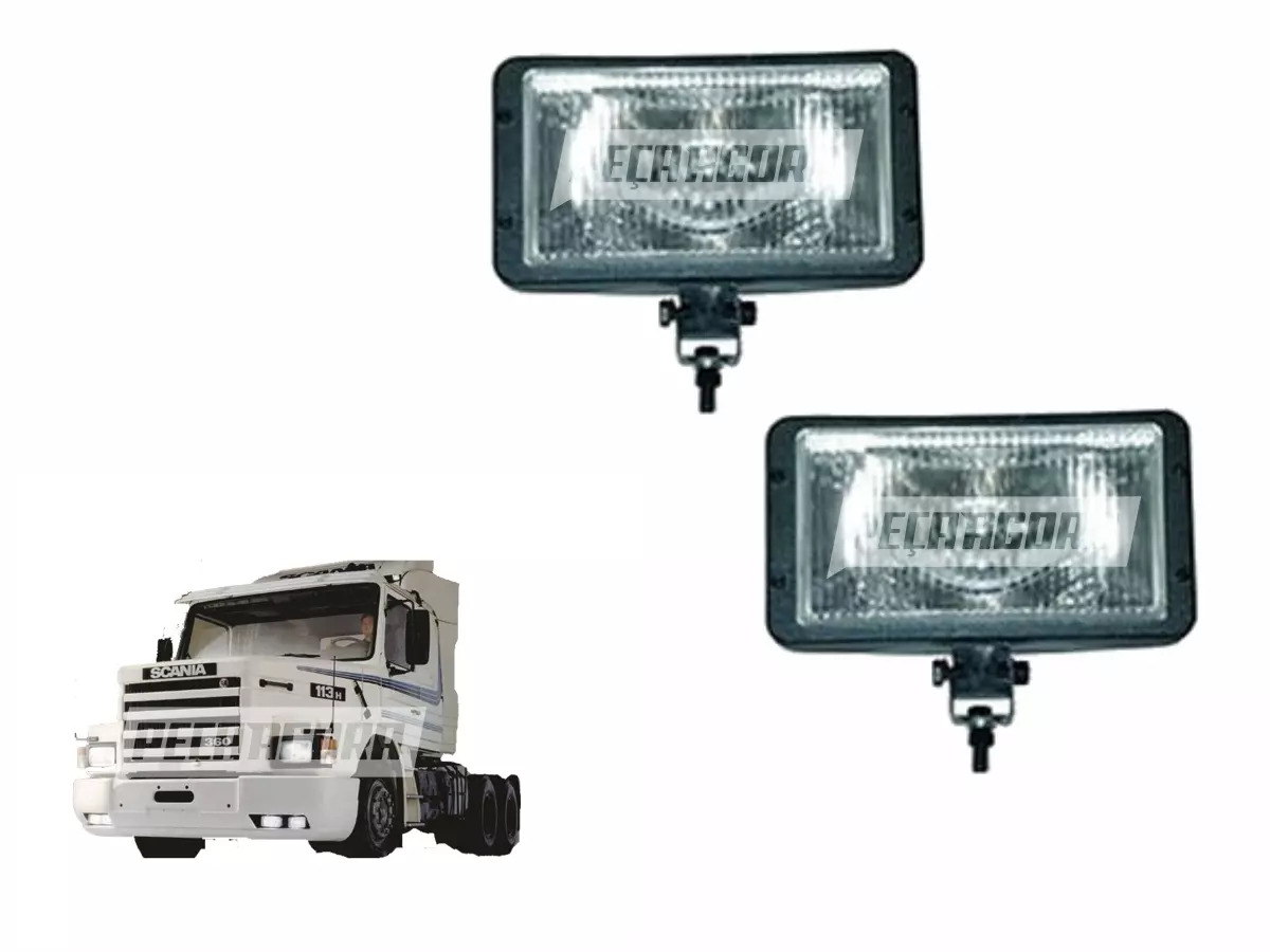 PAR FAROL MILHA PARA SCANIA R 113/143/VOLVO FH-12 24X13CMS FORT LUZ (P.420660)