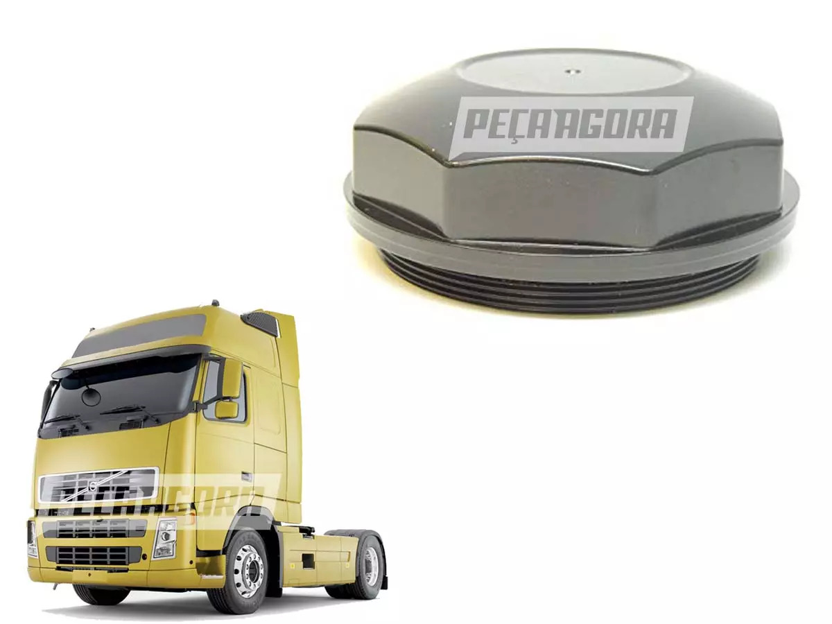 TAMPA CUBO DE RODA DIANTEIRO VOLVO FH12 FM9 FM12 FH16 (21301707.)