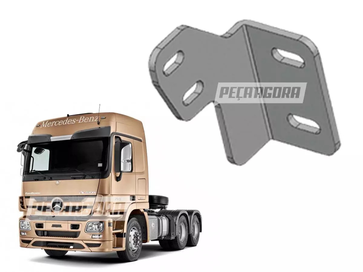 SUPORTE INFERIOR ESTRIBO LD TRASEIRO MB AXOR ACTROS TODOS MERCEDES BENZ DIREITO 