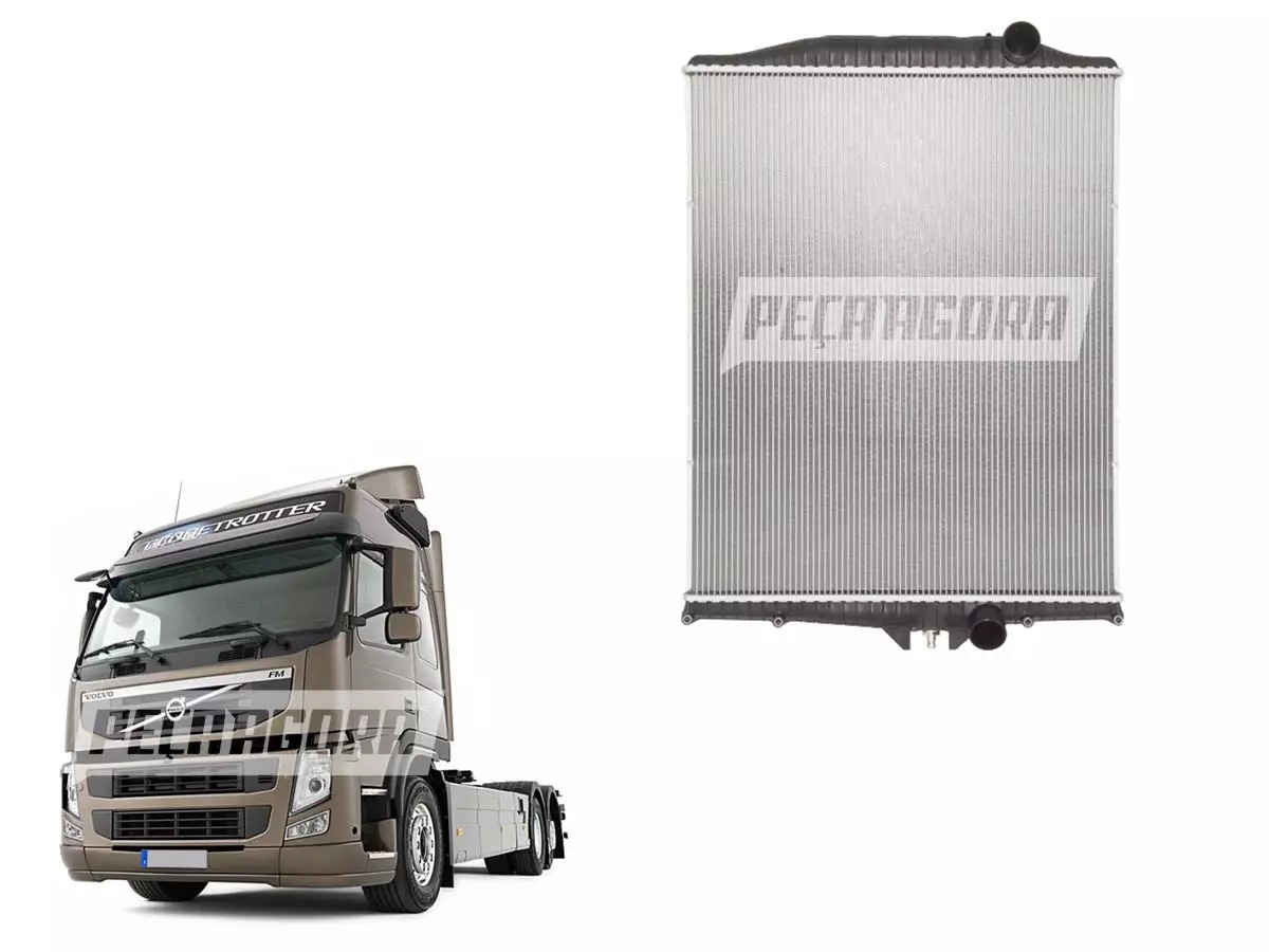 RADIADOR DE AGUA SEM LATERAL VOLVO B12R B7R B7TL FM10 FM11 FM12 FM7 FM9 ALUMINIO
