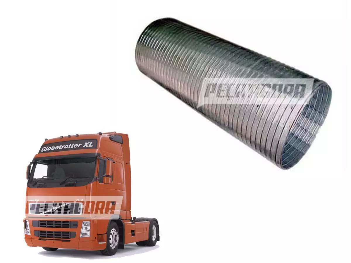 TUBO FLEXIVEL ESCAPE GALVANIZADO 127X340MM VOLVO FH NH FM  (3199065,)