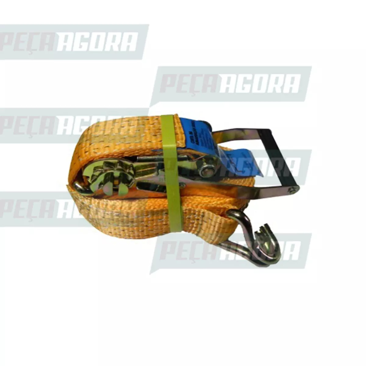 CONJUNTO CINTA CATRACA MEDIDAS 50MM X 9 METROS PESO 5 TONELADAS GANCHO J (124723