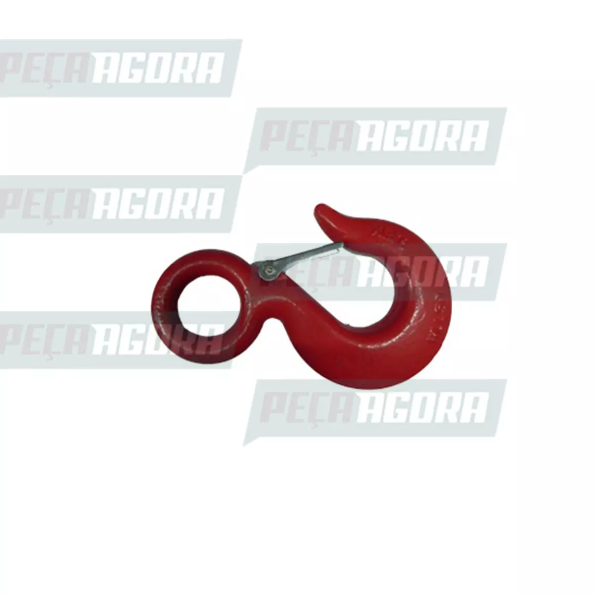 GANCHO SEGURANCA 5 TONELADAS FORJADO CARBONADO COM OLHAL COM TRAVA (5991046609,)