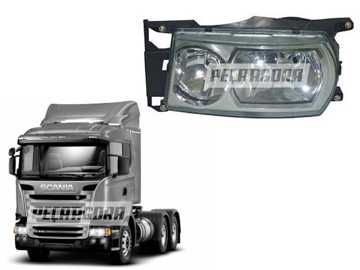 FAROL LE SEM LAMPADA PARA SCANIA P G R SERIE 5 2009 EM DIANTE ESQUERDO (1760596.