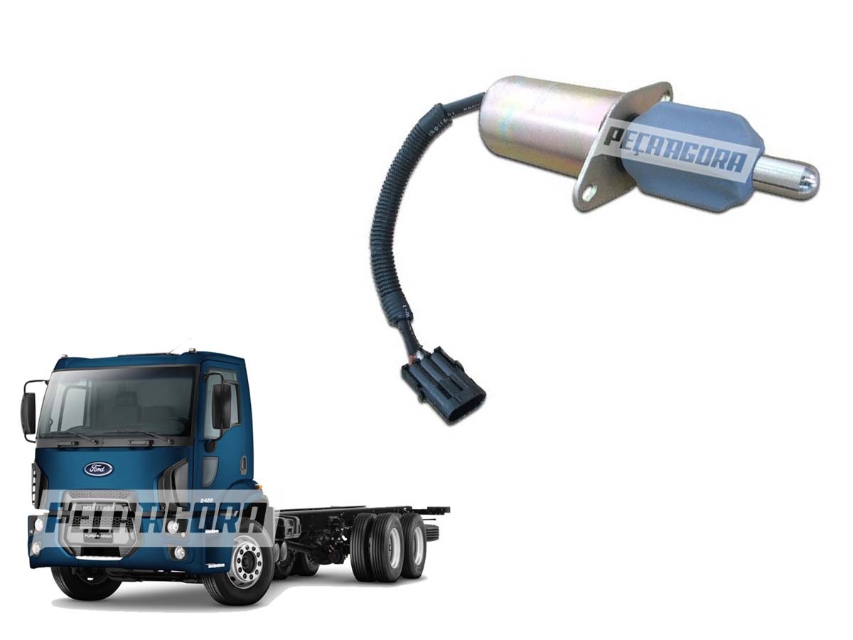 VALVULA SOLENOIDE CORTE COMBUSTIVEL 12V MOTOR CUMMINS FORD CARGO 1422 1622 2322 