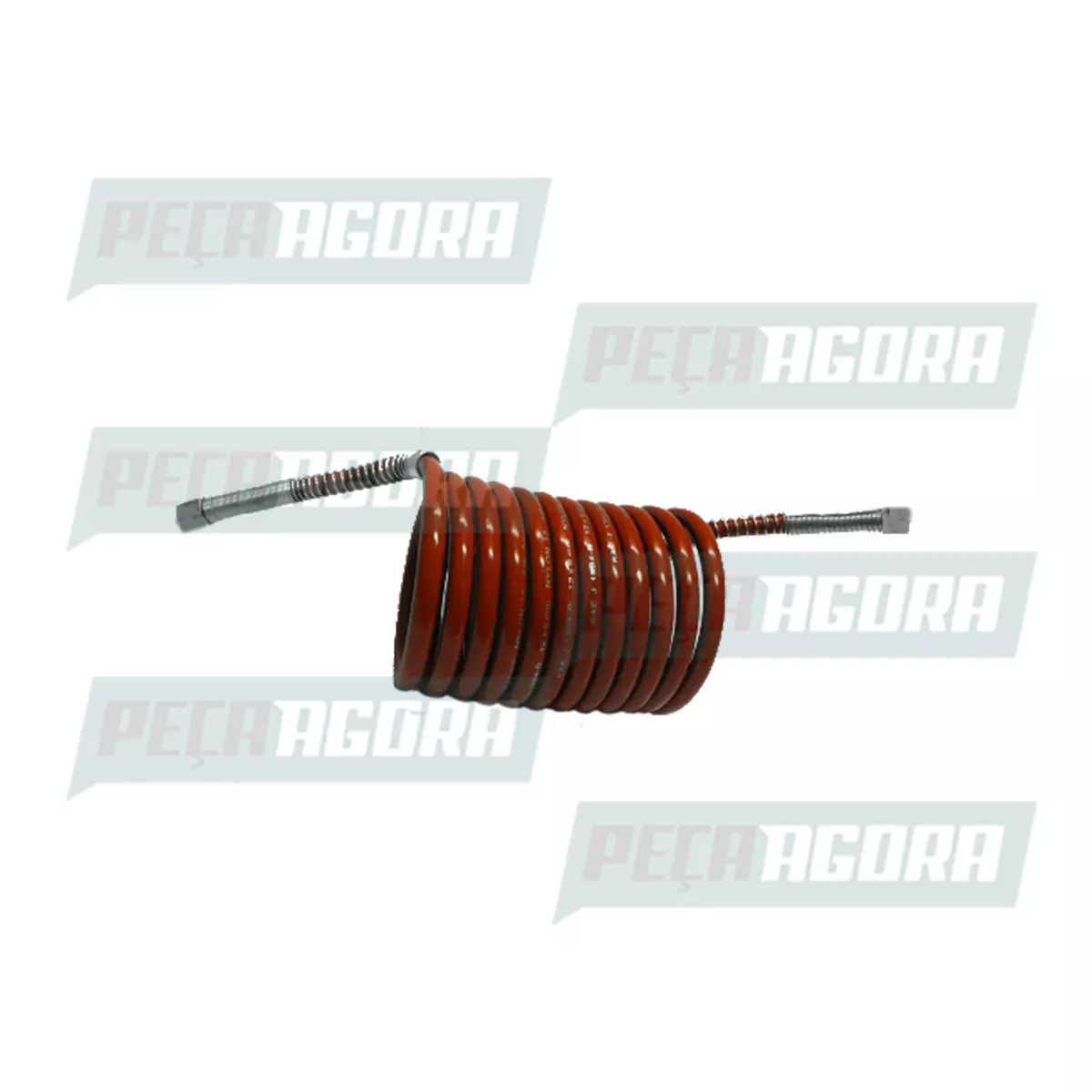 MANGUEIRA ESPIRAL FREIO 4500MM VERMELHO ROSCA M16X1,5 TERMINAIS SEM TRAMA (21100