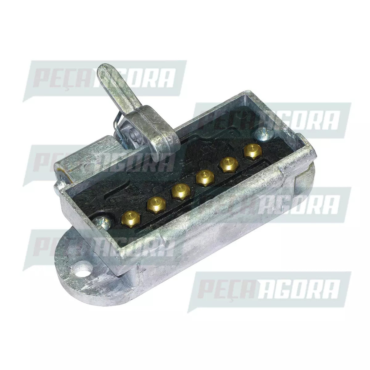 TOMADA ELETRICA FEMEA 6 POLOS RETANGULAR ALUMINIO (210100392)