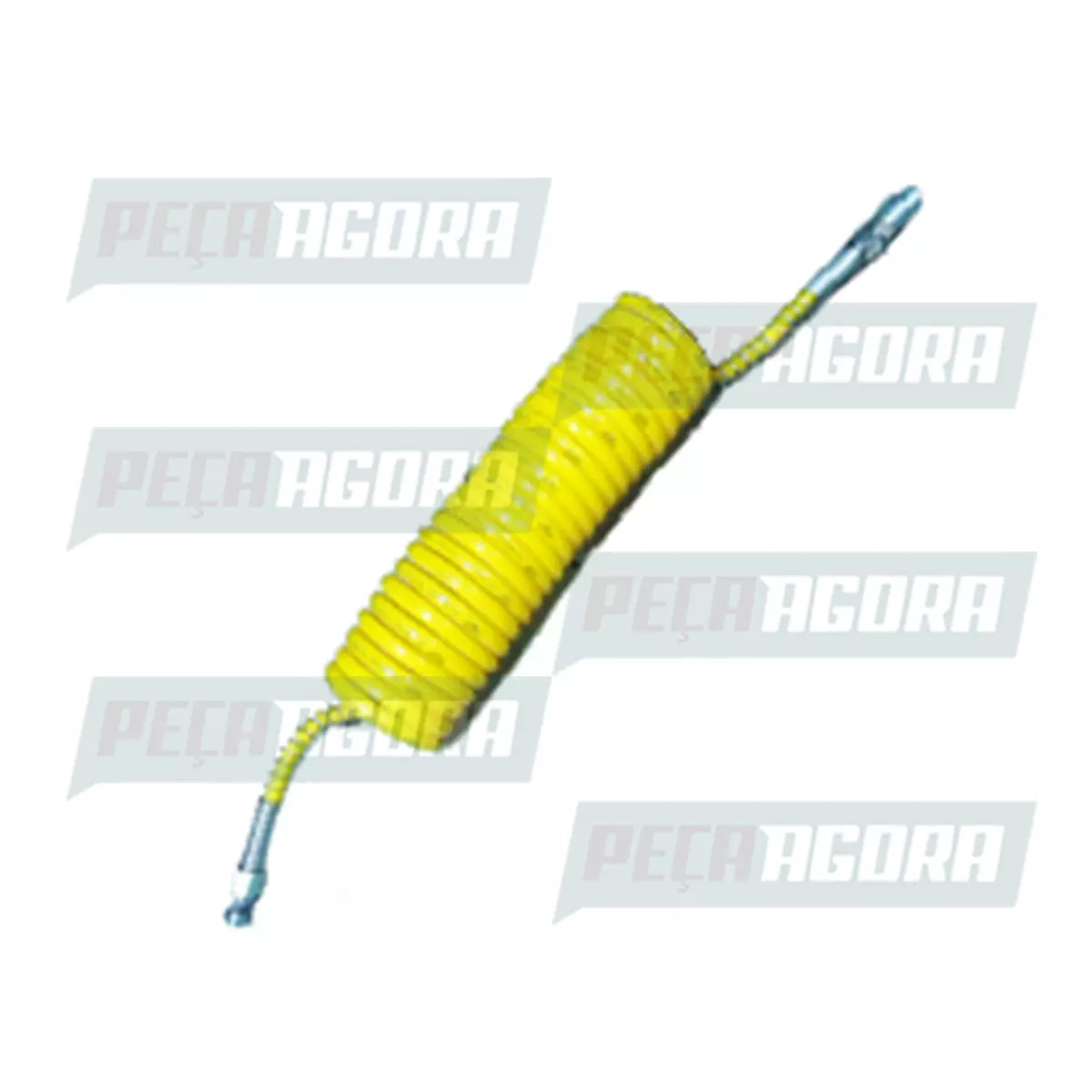 MANGUEIRA ESPIRAL 6500MM AMARELO PARA SCANIA SERIE 4 ROSCA M16X1,5 X ROSCA M18X1