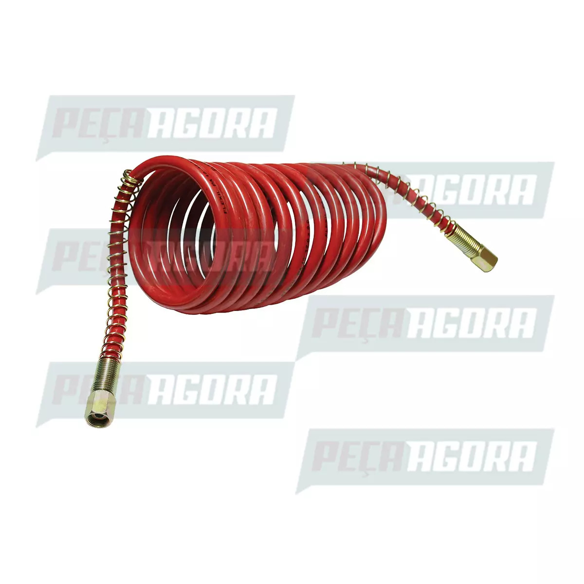 MANGUEIRA ESPIRAL FREIO 6500MM VERMELHO ROSCA M16X1,5, COM TERMINAIS PA06 SEM TR