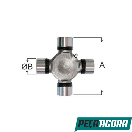 CRUZETA CARDAN 126,10 X34,9 MM FORD CARGO MB 1114 VW CONSTELLATION 13180 15180 I