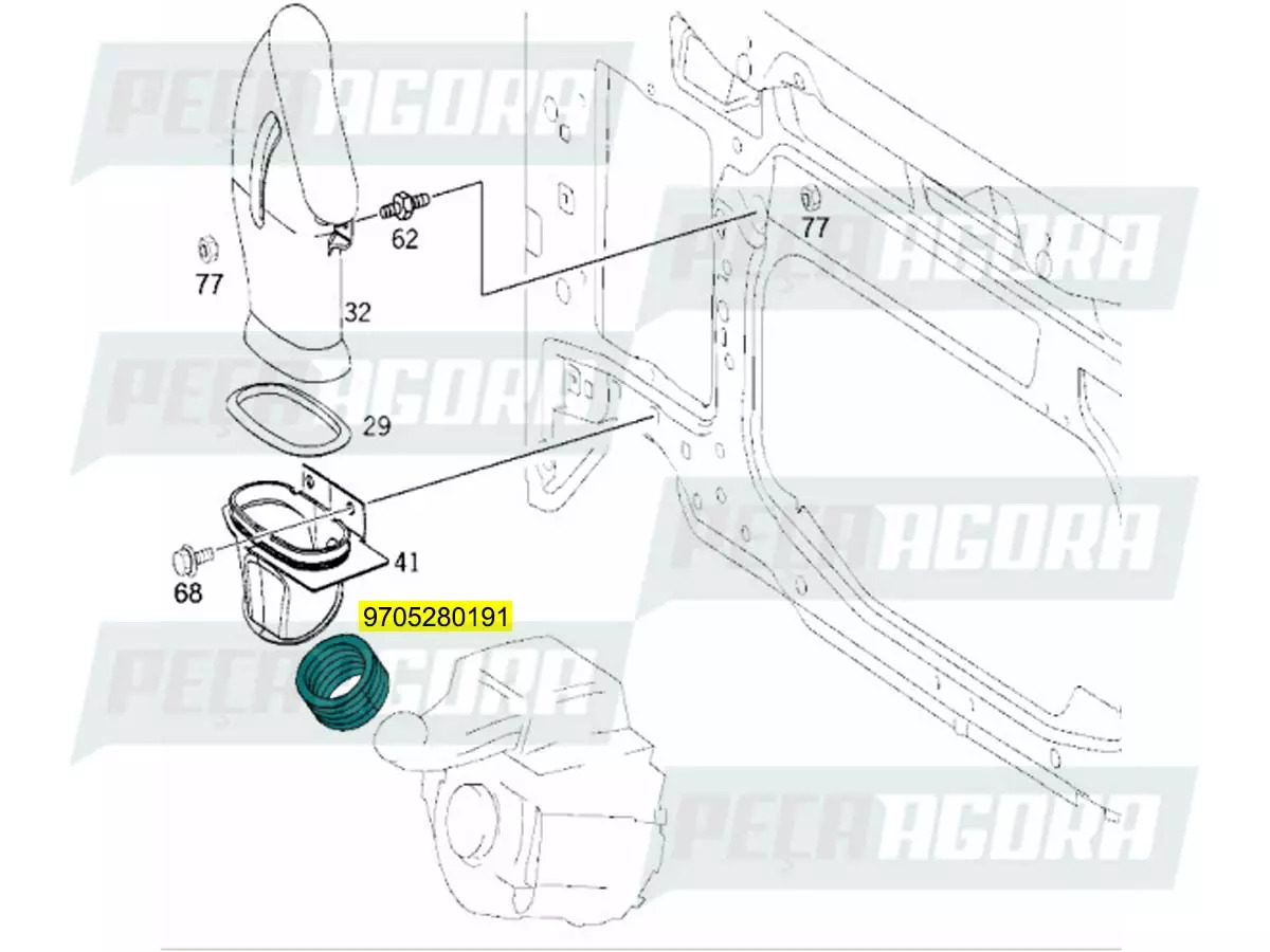  MOLA VALVULA ADMISSAO ESCAPE MERCEDES BENZ 0M447 449LA (9705280191)