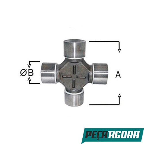 CRUZETA CARDAN A 172,00 B 57,07 PARA IVECO EUROTECH 440E  450E (93157114)