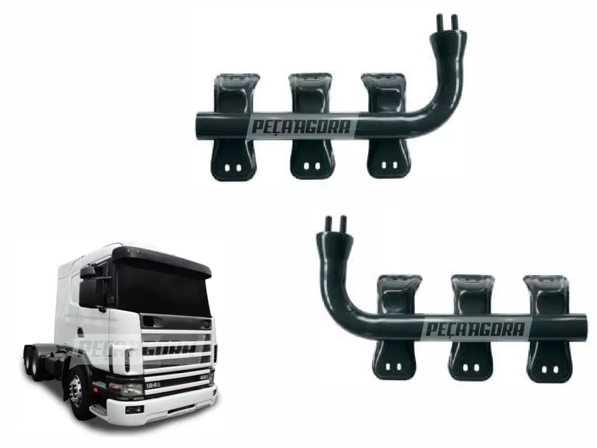 PAR SUPORTE PARALAMA TRACAO DIANTEIRA TRASEIRO LD LE PARA SCANIA 124 (P1457924)