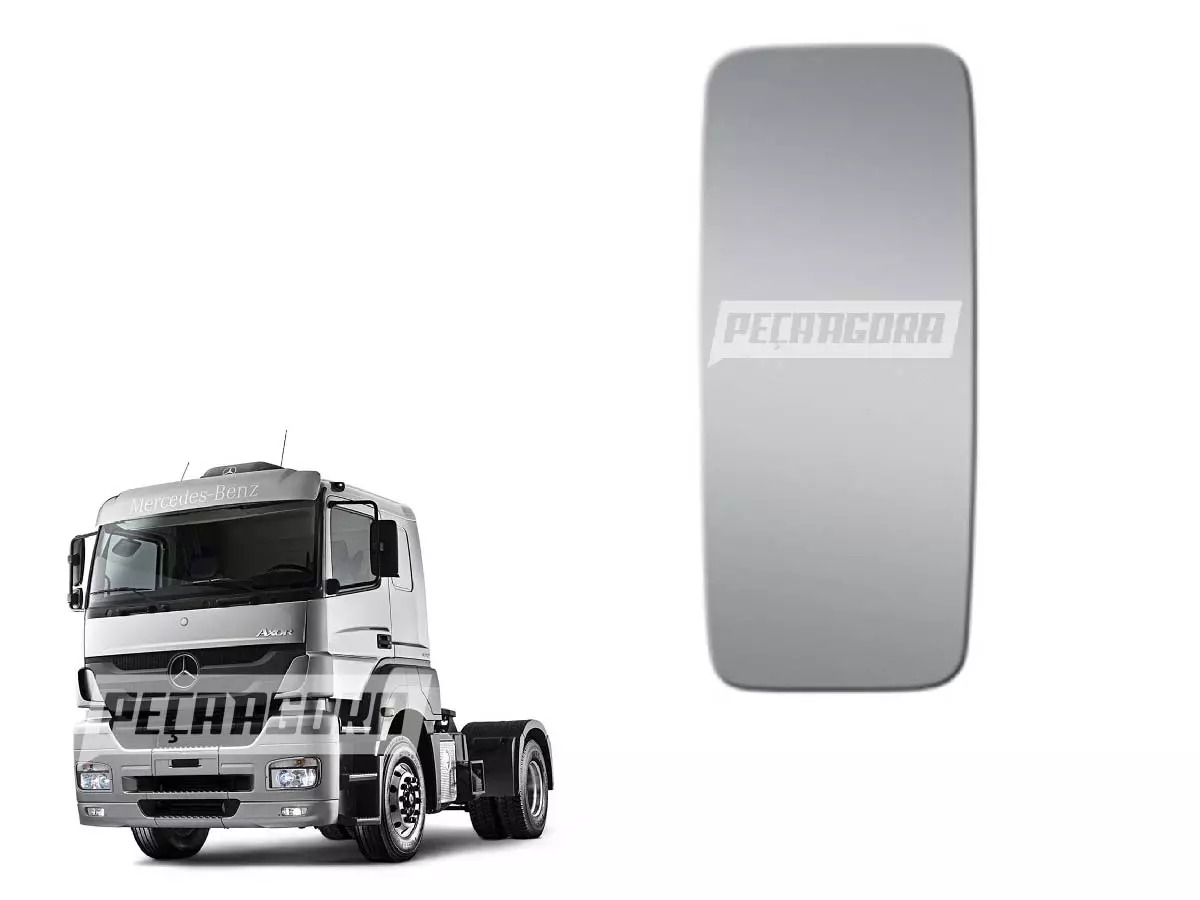 BASE COM VIDRO ESPELHO RETROVISOR SEM DESEMBACADOR MB AXOR ATEGO ATE 2012 MERCED
