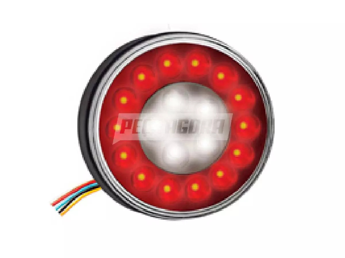 LANTERNA 19 LEDS RE FREIO POSICAO BIVOLT UNIVERSAL LENTE EM ACRILICO VERMELHO CR