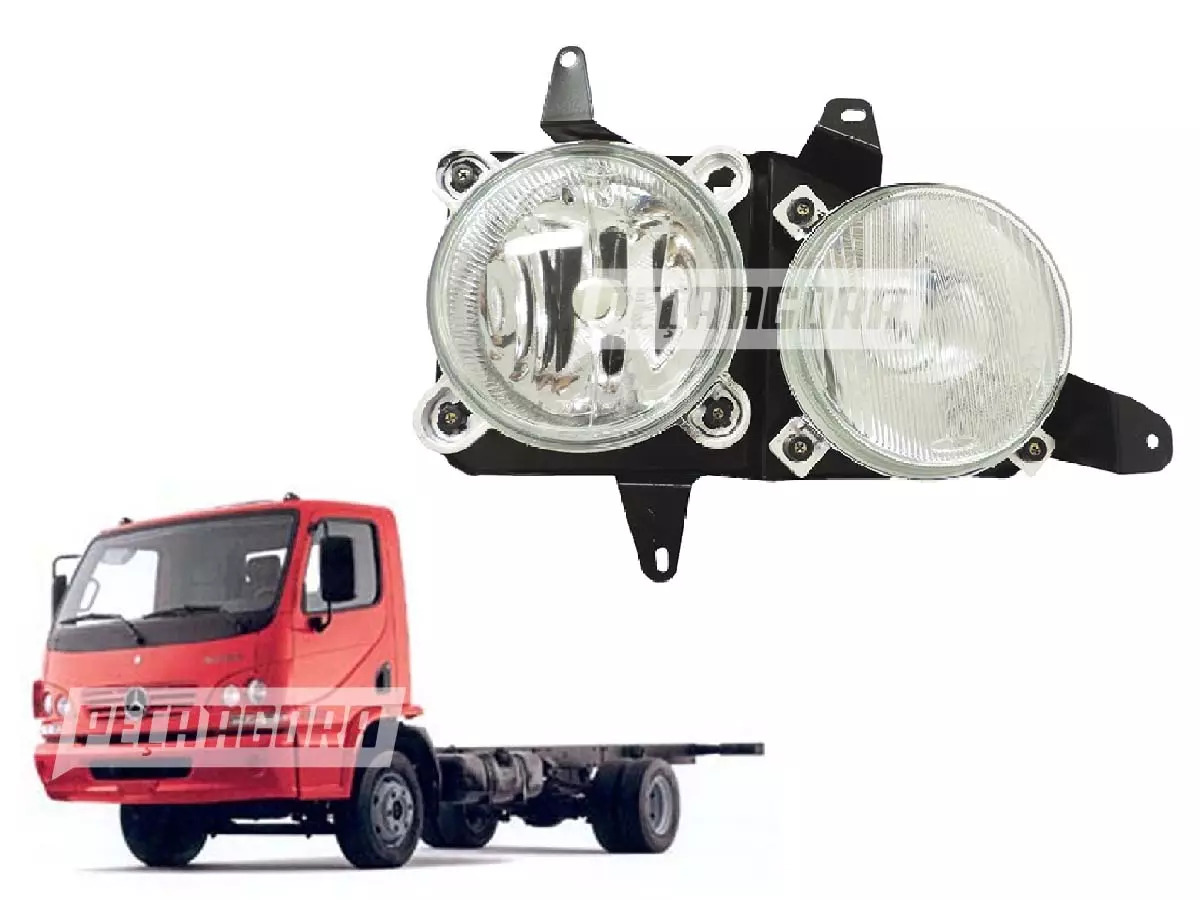 FAROL PRINCIPAL LE MB ACCELO 715 915 2003 A 2007 ESQUERDO MERCEDES BENZ         