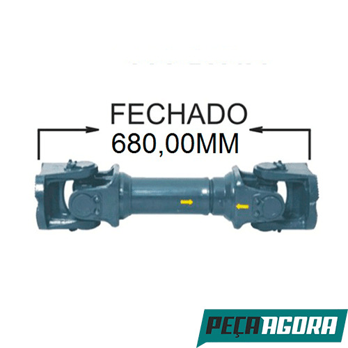 CARDAN COMPLETO ENTRE EIXO 680MM MB MERCEDES LS1935 1938 AXOR (L41427Q)