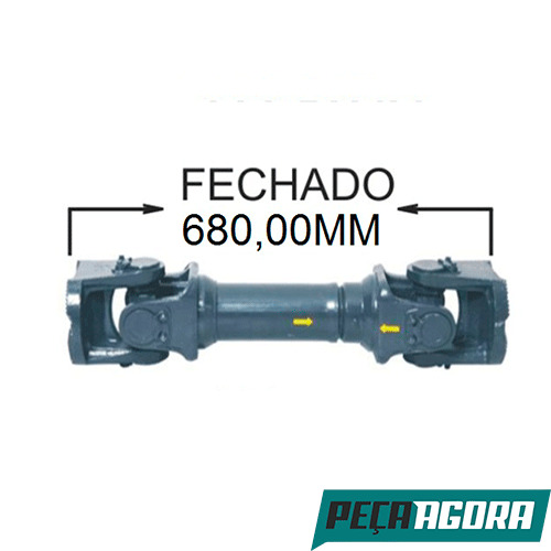 CARDAN COMPLETO ENTRE EIXO 680MM MB AXOR ATRON MAN REFORCADO (6544105602-L41427S