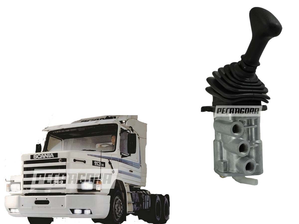 MANECO VALVULA FREIO MAO PARA SCANIA 113 143 3 SAIDAS 14MM (390286-1571125-96172