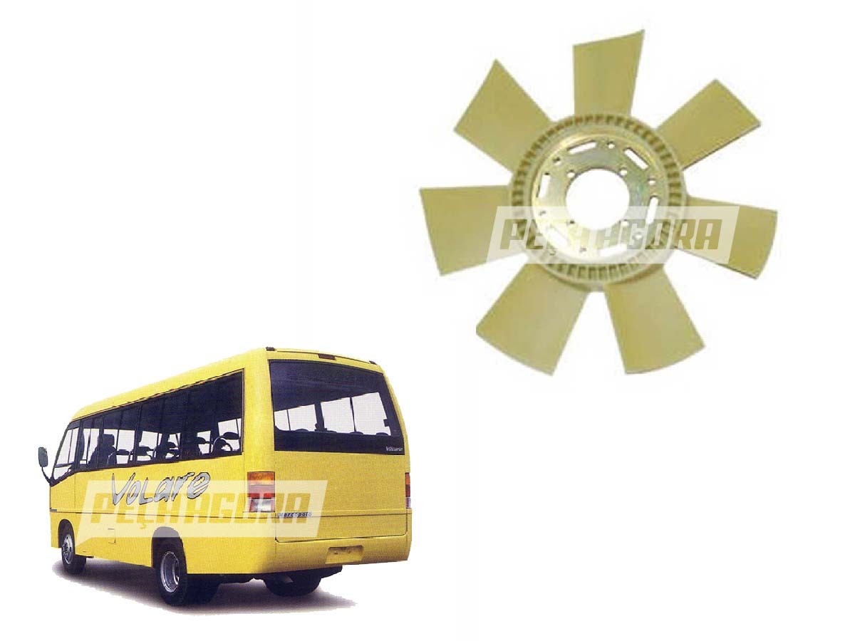 HELICE RADIADOR MOTOR MWM TCA SPRINT 7 PAS AGRALE VOLARE A8 A6 ANO 2001 (6008001