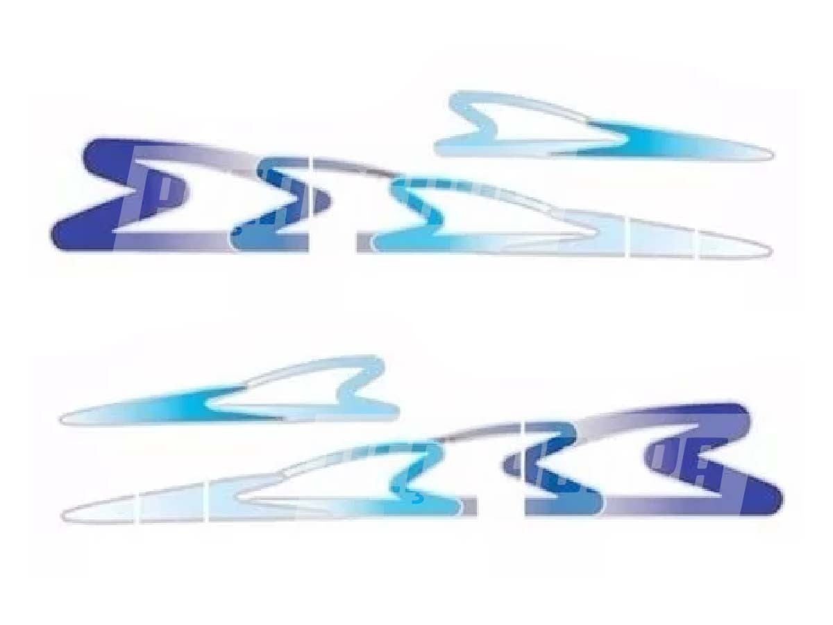 KIT FAIXA LATERAL AZUL/PRATA MB LS1938 1999   (33130915)