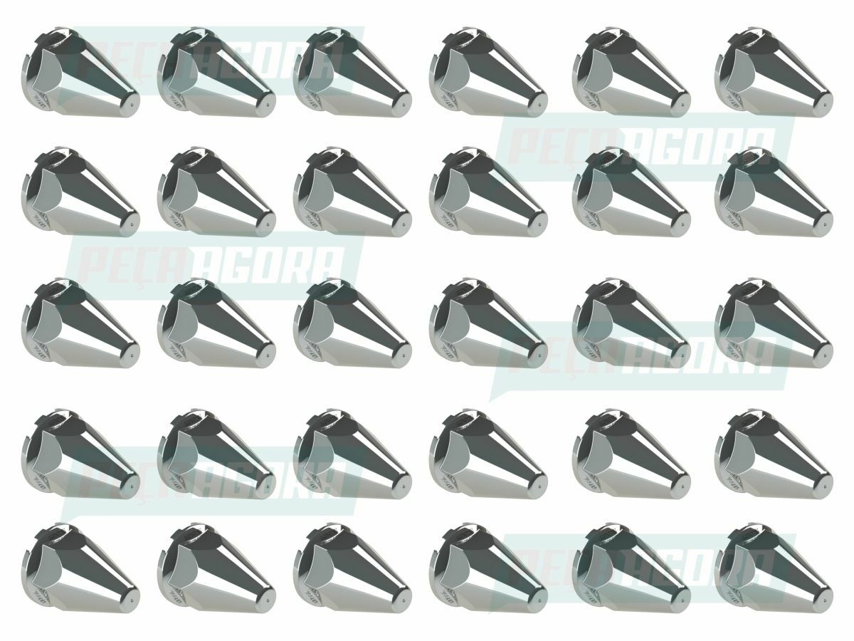 KIT 30 UNIDADES CAPA PORCA RODA CROMADA 32/33 ARGENTINA (K.00042)