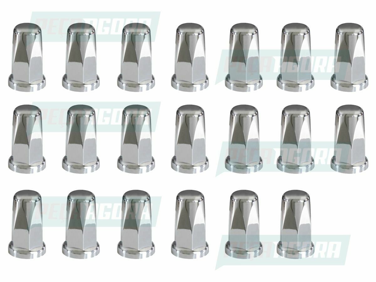 KIT 20 UNIDADES CAPA PORCA RODA CROMADA BELGA 27/32/33 TRACAO (K.00053)