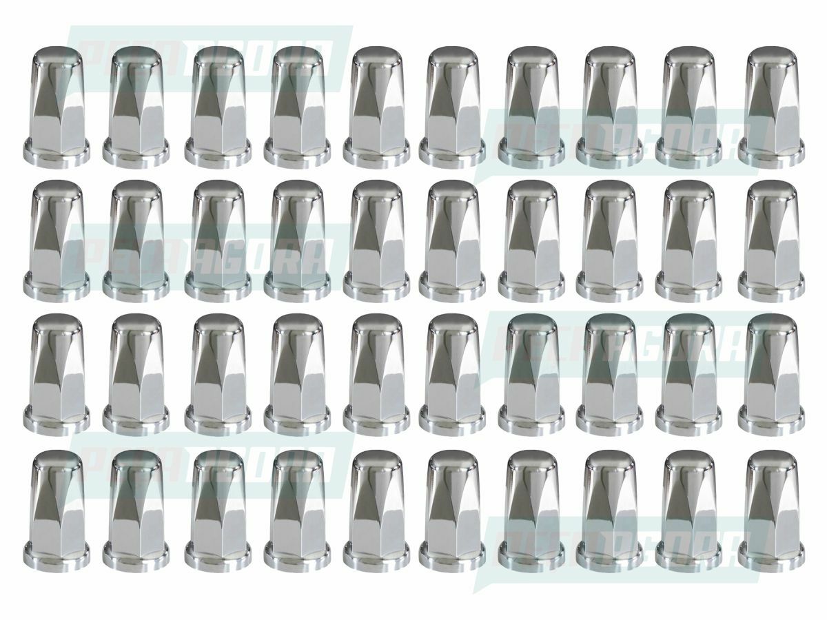 KIT 40 UNIDADES CAPA PORCA RODA CROMADA BELGA 27/32/33 TRACAO (K.00055)