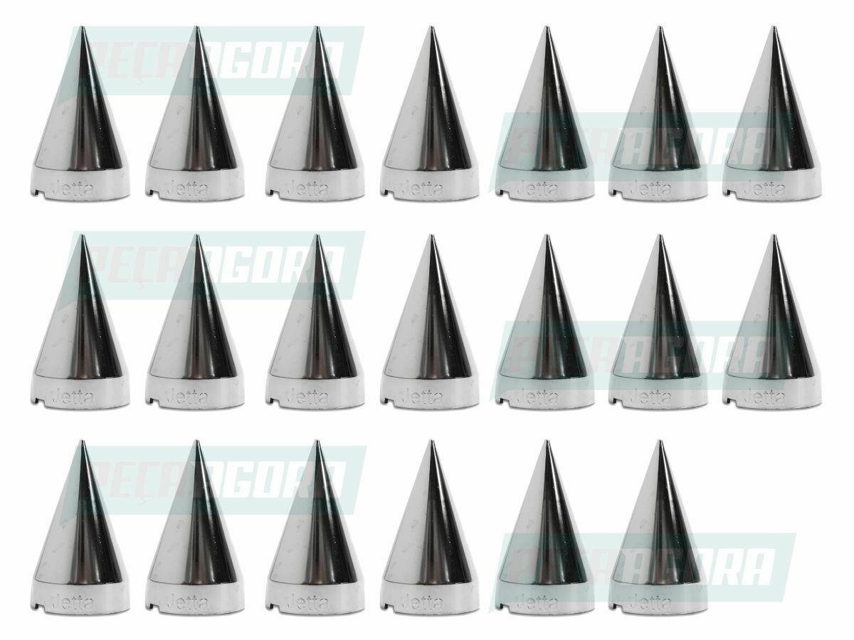 KIT 20 UNIDADES CAPA PORCA RODA CROMADA AMERICANA 27/30/32/33 TRACAO (K.00065)