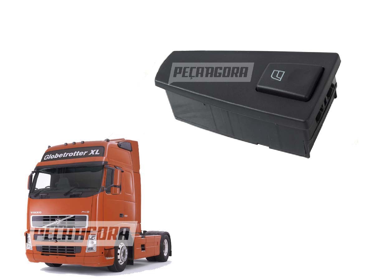INTERRUPTOR BOTAO VIDRO ELETRICO LD VOLVO FH12 FM12 NH12 DIREITO (20752919L)