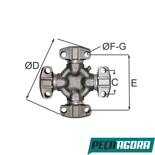 CRUZETA CARDAN CLARK/MICHIGAN  FIAT ALLIS  (14415B1210)