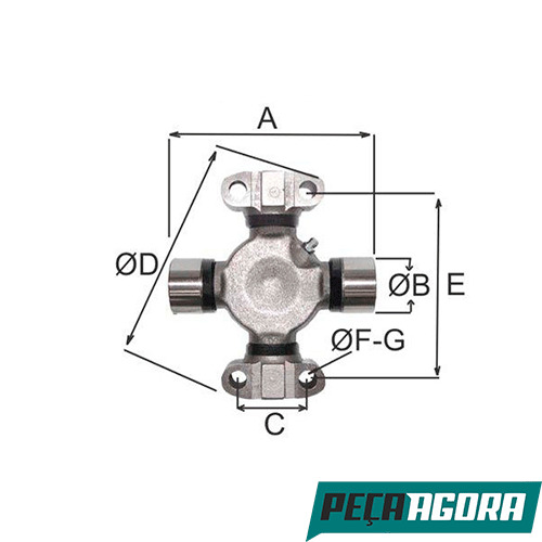 CRUZETA CARDAN CLARK/MICHIGAN  DYNAPAC  HYSTER  J.I.CASE  (853255.)