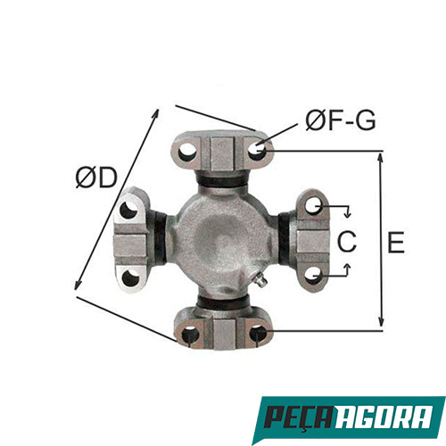 CRUZETA CARDAN CLARK/MICHIGAN  FIAT ALLIS  HYSTER  J.I CASE  (1V3639)