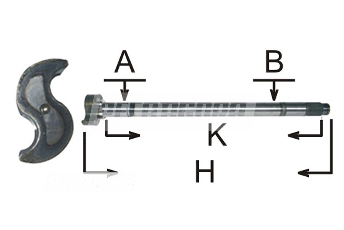 EIXO EXPANSOR FREIO AR GUERRA 2002... FORD VW PARA IVECO EUROCARGO 2005... (2510