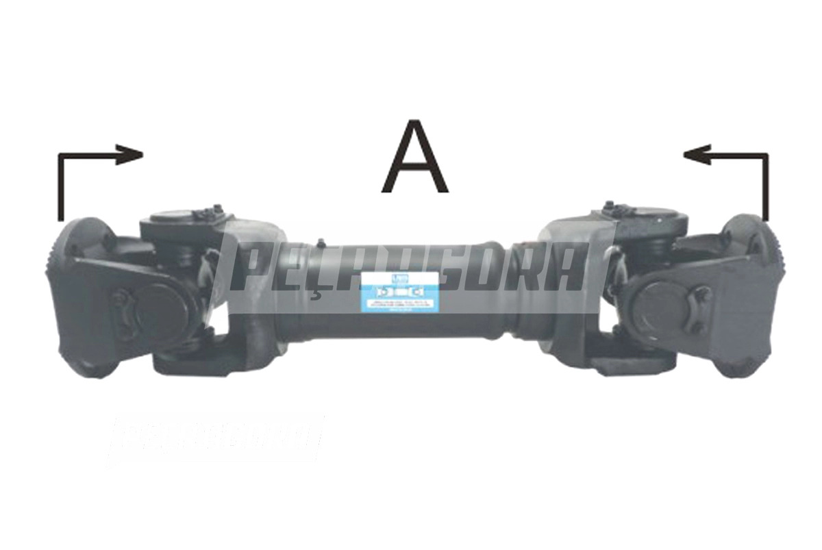 CARDAN COMPLETO (ENTRE EIXO) A=680 MM FECHADO PONTA  A PONTA DA FLANGE MERCEDES 