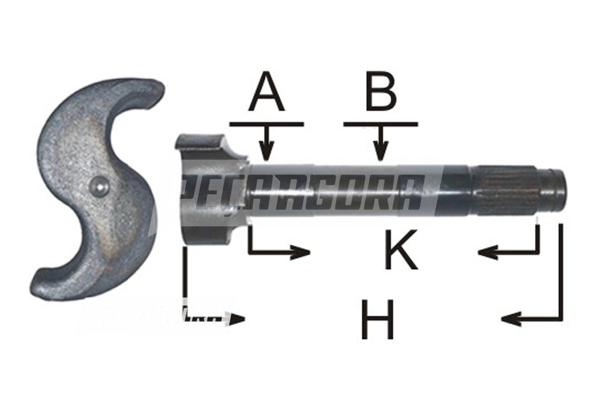 EIXO EXPANSORES 'S' FREIO AR PARA IVECO CAMINHOES DIVERSOS (7149124)
