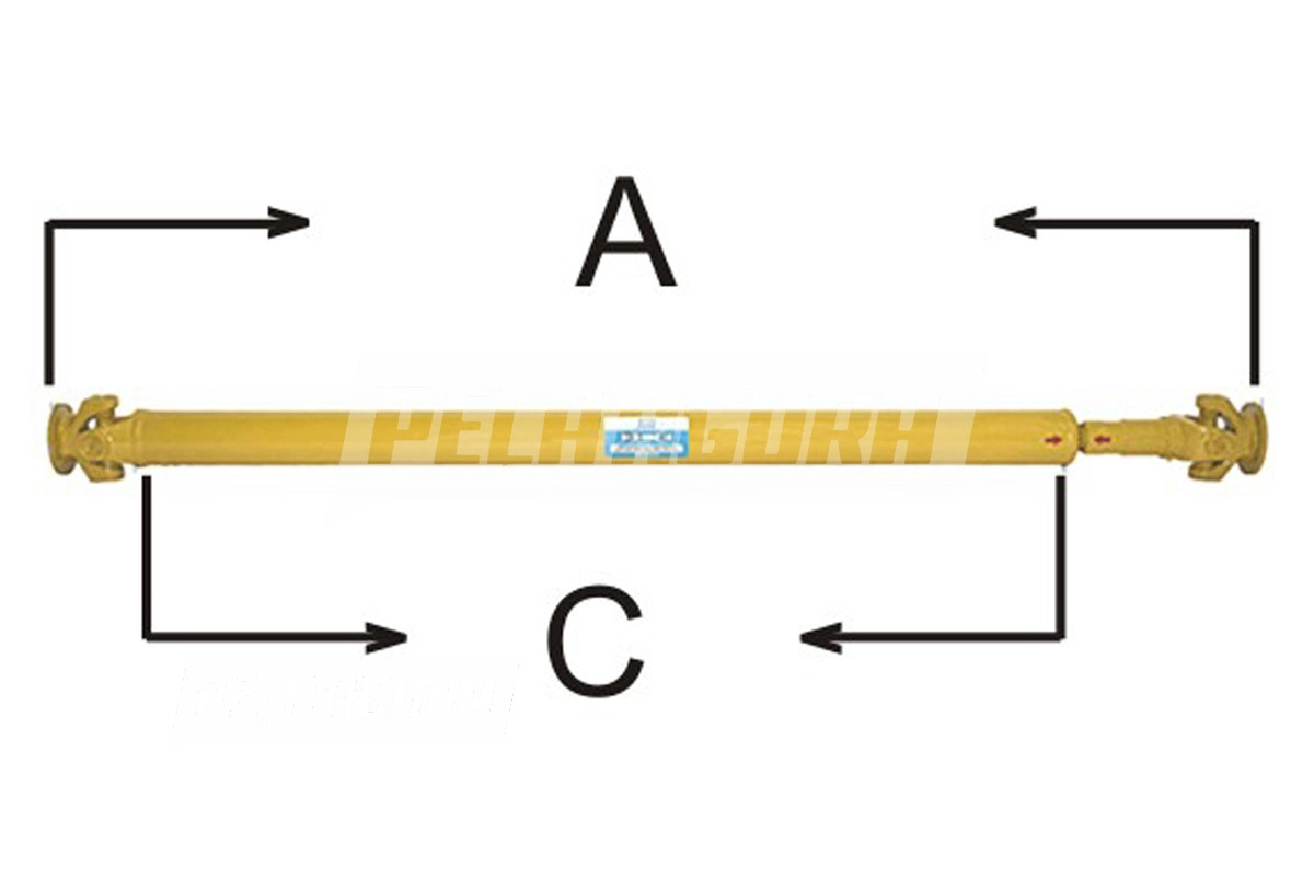CARDAN COMPLETO A=1.635 MM FECHADO PONTA A PONTA DA FLANGE VALTRA/VALMET        
