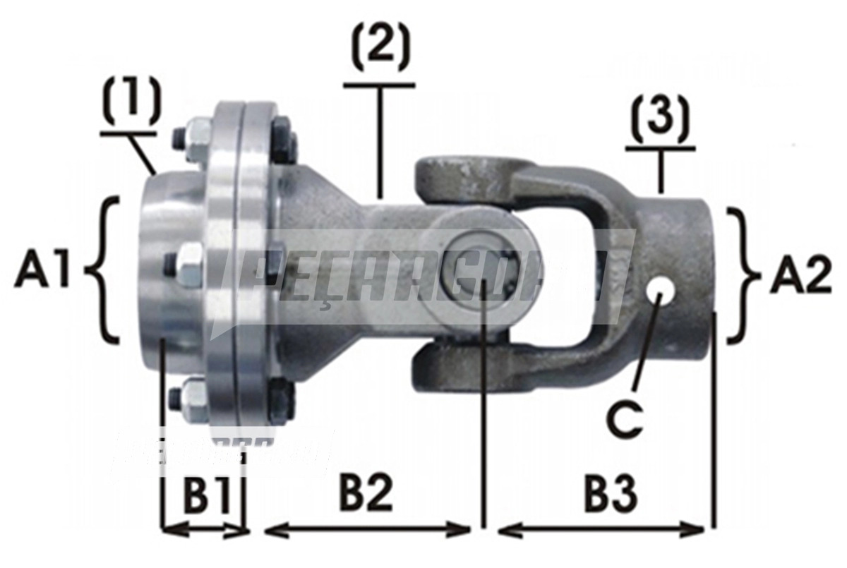 JUNTA BASCULANTE  FLANGE S CHAVETA (L28175)