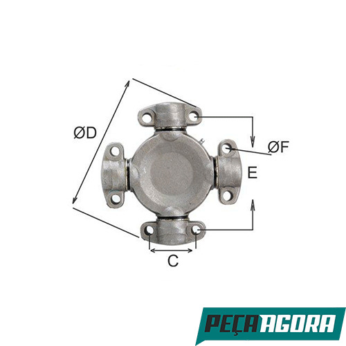 CRUZETA CARDAN CATERPILLAR TRATOR D8/D9 7H-3958/ 9V-7705 (2801913M91)