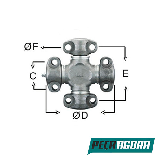 CRUZETA CARDAN KOMATSU TRATOR ESTEIRA D50A CARDAN MOTOR (HCZ115)