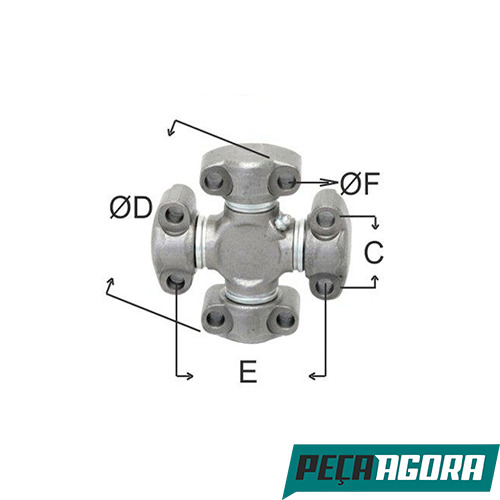 CRUZETA CARDAN CATERPILLAR  CLARK/MICHIGAN  FIAT ALLIS (6S6902)